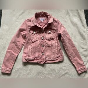 Pink denim jacket petite xxs from Loft